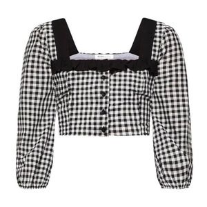 BCBG - Black and White Gingham Crop Top -NWT (XS)